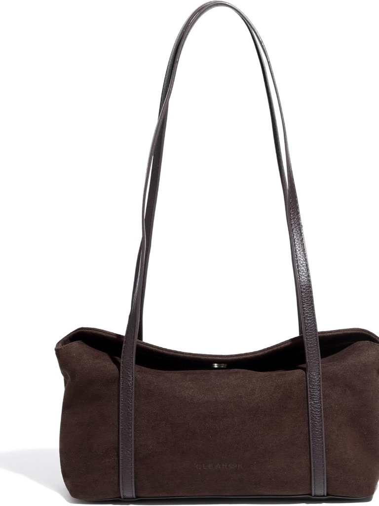 Women's Slouchy East West Hobo Suede Shoulder Bag